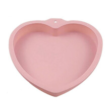 (Pink) Round Or Heart Shaped Silicone Cake Pan Wear Resistant And Easy To Release Tray 2025
