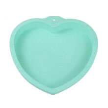 (Lake Blue) Round Or Heart Shaped Silicone Cake Pan Wear Resistant And Easy To Release Tray 2025
