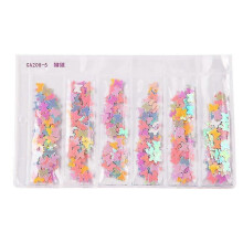 (CA208-5) Sweet Style Colorful Sequins Set Safe Manicure Pet Nail Art Sequins 2025