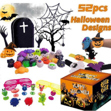 (52pcs) Halloween Party Favors for Kids, Halloween Toys Gifts Goodie Bag 2025
