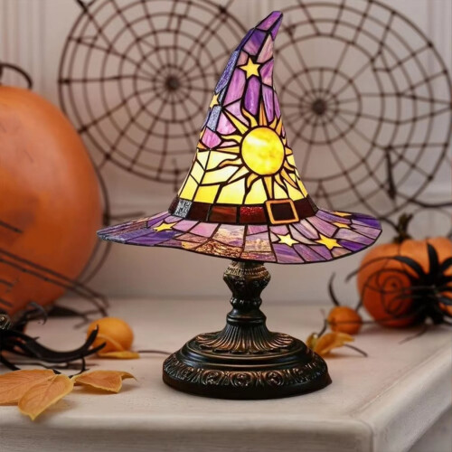 Resin witch hat lamp A 2