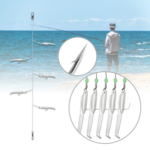 Glow Fishing Baits with String Hook for Freshwater Saltwater Sea 1
