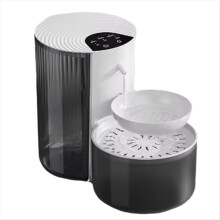 Fontana per animali domestici wireless da 3 litri, alimentatore per acqua ricaricabile, bianco