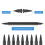6Pcs Black Fabric Marker for Clothes, Double Tip Fabric Paint 4