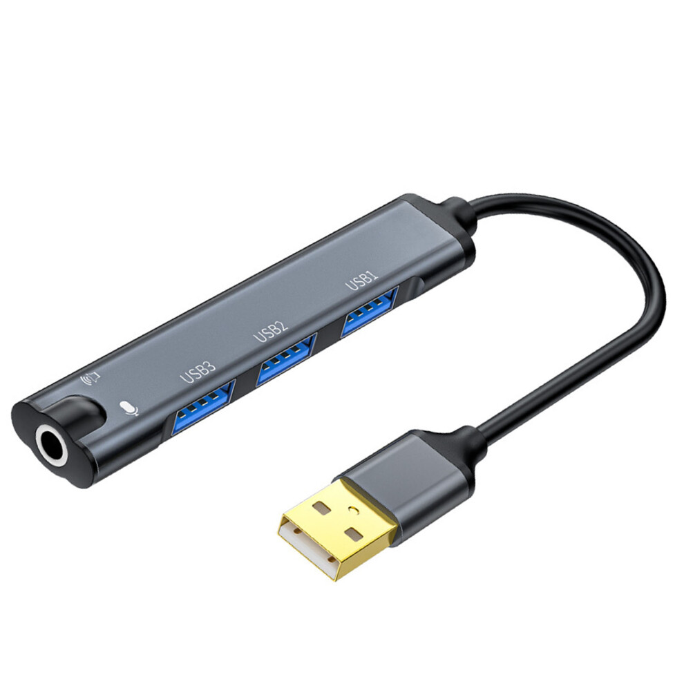 External Sound Card Usb Hub 480Mbps With 3 Usb 2.0 8320539203454
