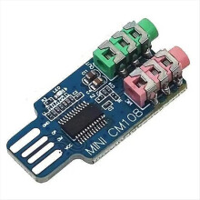 Placa de som USB sem driver Módulo de placa de som externa para computador