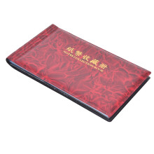 Rosenrot 30-Seiten-Geldbörse Album für 60 Banknoten Transparente Taschen