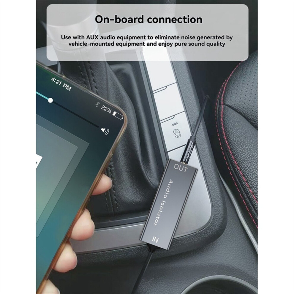 3.5Mm Audio Isolator Speaker Line Isolator For Car Stereo Audio 4853673835051