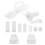 1Set Smooth White Pom Roller Blind Replacement Parts DIY Curtain Tool 8
