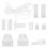1Set Smooth White Pom Roller Blind Replacement Parts DIY Curtain Tool 9