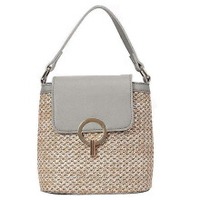 Straw bag straw scoop bag for women shoulder bags lady travel purses and handbags female shoulder simple bag