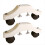 Electric Radiator U-Shaped Bracket Caster, Easy Movement White 1