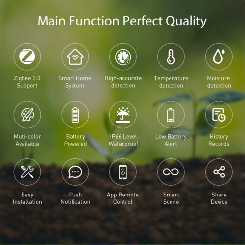 Tester de temperatură și umiditate wireless Tuya Zigbee IP66 2