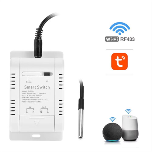 Tuya 16A 3000W Inteligentní teplotní spínač Monitor napájení 1