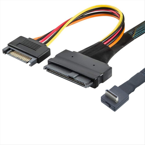 PCIE Oculink SFF-8611 4I 90 astetta U.2 SAS SFF -sovitinkaapeli 1M 1
