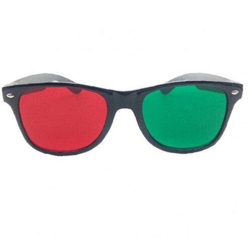 Red Green Glasses for Amblyopia Training, Adjustable Size, Comfortable Fit, Durable Material, Vision Therapy Eyewear