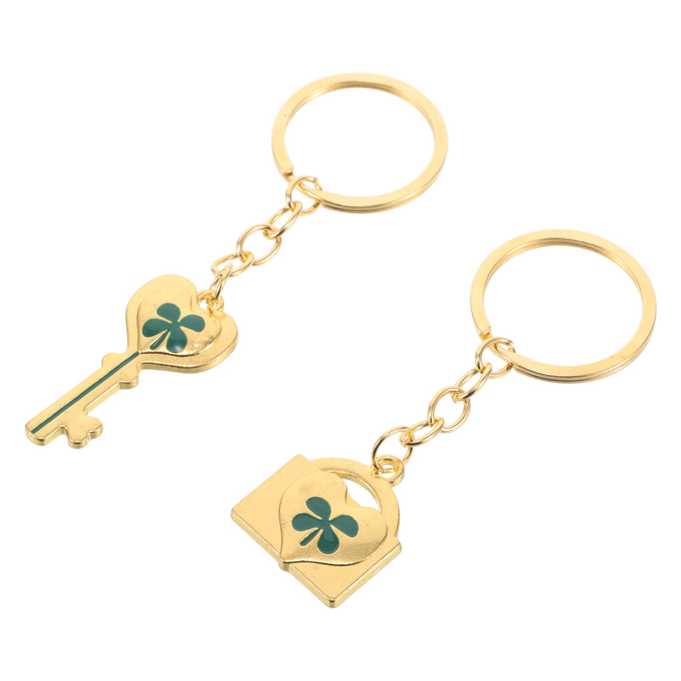 5 Paar Klaverblad Sleutelhangers, Vier Bladeren Gelukstalisman-image