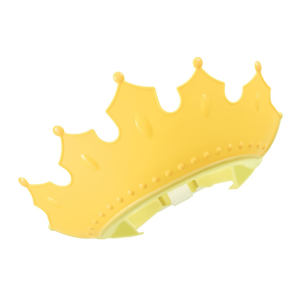 Shampoo Hat For Boys And Girls - Crown Shape Bath Cap For Hair Washing With Eye And Ear Protection, 22X11cm, Yellow