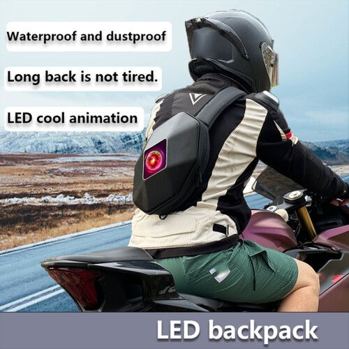 Motorcykel skuldertaske LED-lys Bluetooth DIY S 2