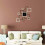 Square creative wall clock, DIY wall stickers, acrylic mirror decoration, 6