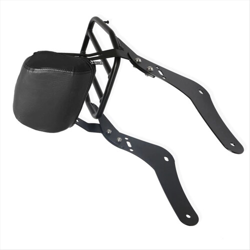 Sissy Bar ryglæn med bagagebærer bagtil, sort 2