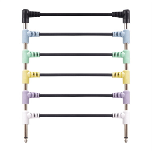 6 pachete de cabluri rotunde patch pentru pedală de efect de chitară de 18 cm, multicolore 2