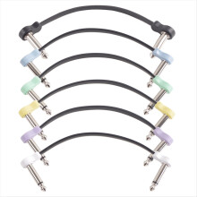 6 pachete de cabluri plate patch pentru pedală de efect de chitară de 16 cm, multicolore