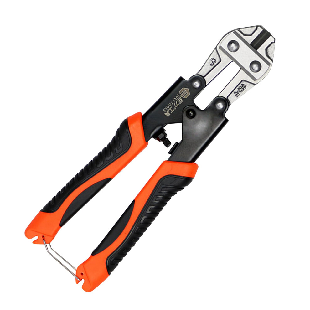 8Inch Mini Bolt Cutter Cr-V Steel Wire Cable Cutters With Ergonomic Rubber Anti-Slip Handle Orange For Thick Wire Fencing 9084446904826
