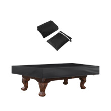8FF Waterproof Billiard Table Cover, 210D Oxford Dust Cover, Control Resistant, Black, Fits Standard Pool Tables
