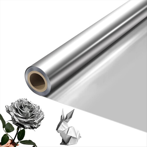Ρολό αλουμινίου για χειροτεχνίες DIY - Ασημένιο μεταλλικό φύλλο 0,02 mm 1