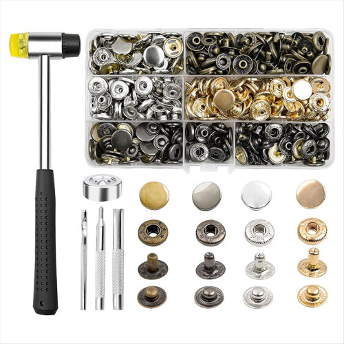 120 sets 15 mm metalen drukknopenset