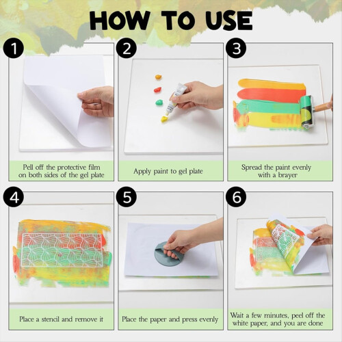 Gel Printing Plate Kit Complete Printmaking Set 2