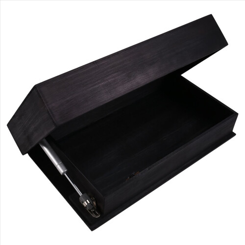 Ράφι Flip Design με Μυστικό Διαμέρισμα, Μοντέρνα Διακόσμηση, Μαύρο 1