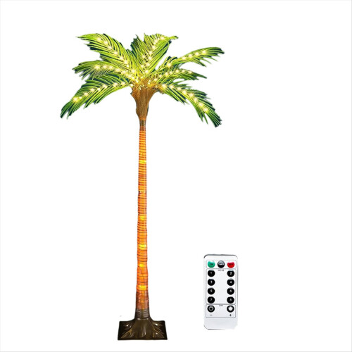 Solar Palm Tree Lights for Patio Outdoor Decoration,4.6FT