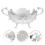 Footed Fruit Bowl Silver Decorative Plate For Kitchen Home Party 11