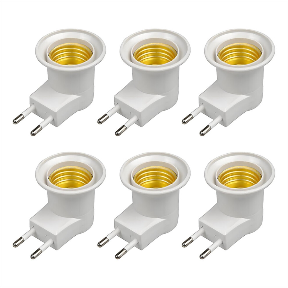 E27 Lamp Socket Adapter Socket Outlet Converter 6Pcs,Eu Plug 4851555661729