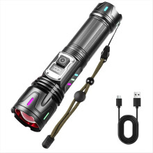 30W ficklampa uppladdningsbar ficklampa ficklampa blixtlampa