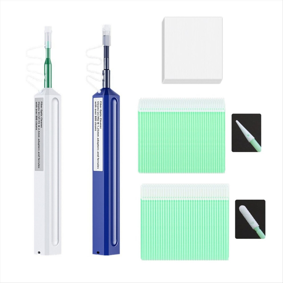 2.5+1.25Mm Fiber Optic Cleaning Pen Optical Fiber Connector Cleaner White/Blue 4851555669060