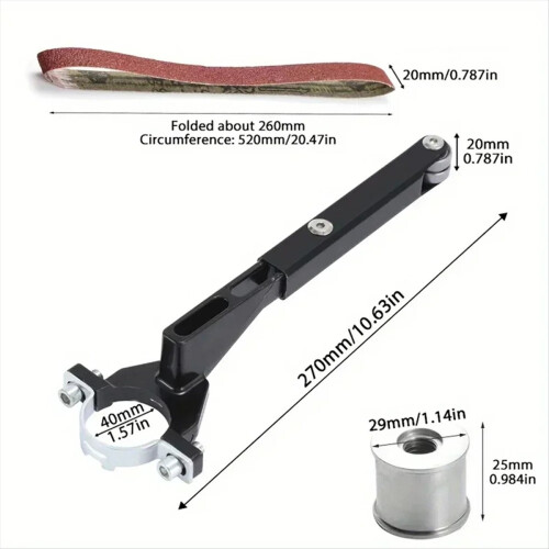 Belt Sander Adapter for Angle Grinder Pipe Tube Bracket 1