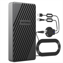 Antena telewizji cyfrowej HD do użytku wewnętrznego, wzmacniana, zasięg 6000 mil HDTV