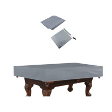 Waterproof Pool Table Cover - 8 Feet 210D Oxford Material Outdoor Dust Cover in Black/Silver for All Weather Protection
