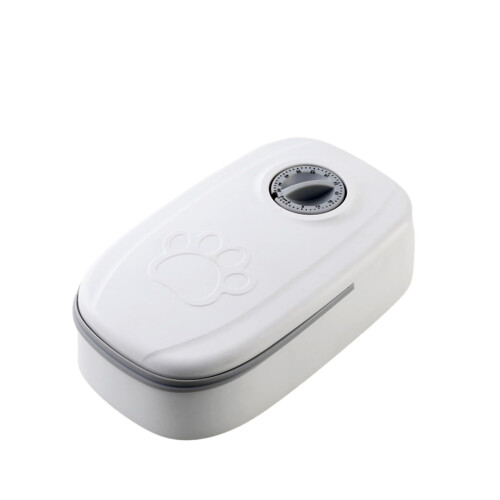 Automatic Pet Feeder for Small Pets, 350ml Programmable Timer, Gray Automatic Wet Food Dispenser