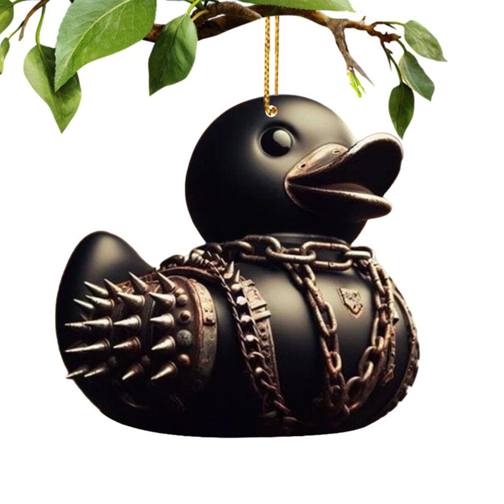 Car Rearview Mirror Pendant - 2D Acrylic Punk Duck Ornament For Cars, Quirky Rear View Accessories For Windows, Backpacks, And Keychains 9016109853851