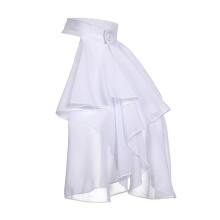 Medieval Renaissances Ruffle Jabot Faux Collar Chiffon Fabric Vintage Neckwear for Costume Party Wear Elegant Accessory