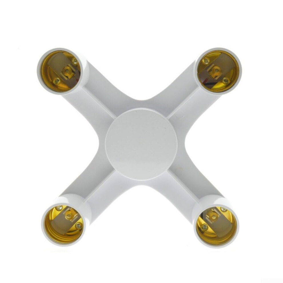 E27 To 4E27 Socket Adapter Splitter 220V, Flame Retardant Heat Resistant Design For Led Halogen Incandescent Bulbs 9084446905274