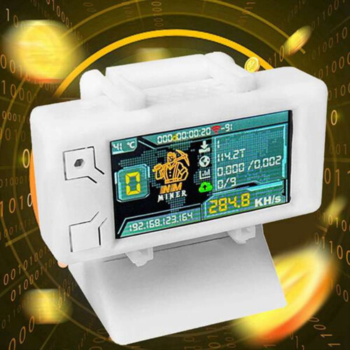 2 pezzi NerdMiner 285KH/S BTC Solo Miner con custodia e WiFi 2