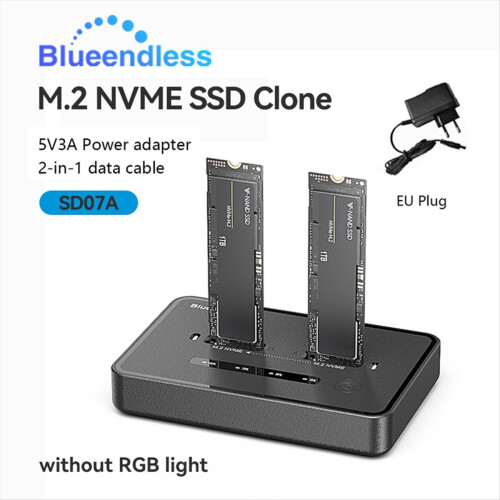 Dual-Bay M.2 NVME SSD klon dockingstation (EU) 2
