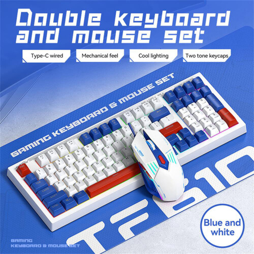 Gaming Keyboard and Mouse Combo 98-Key Mechanical 2