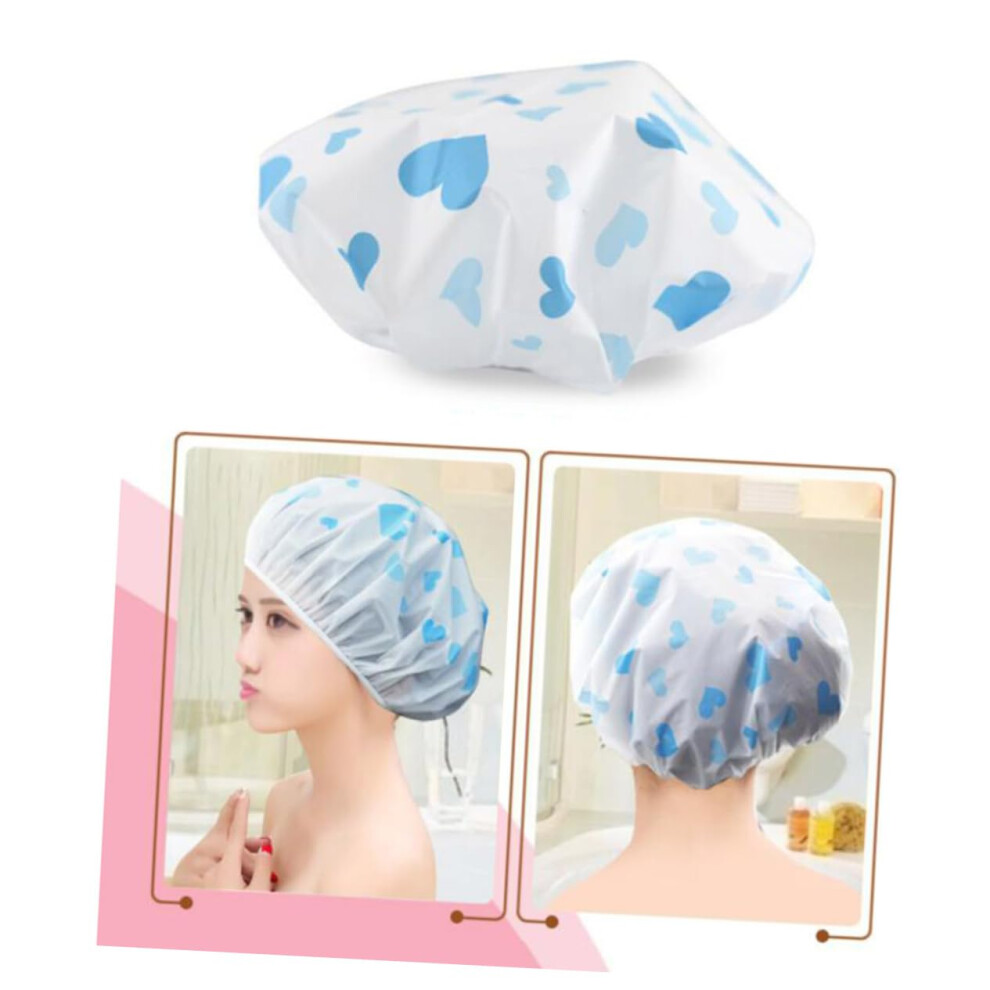 24pcs EVA Shower Caps for Thick Long Hair Reusable Bath Hats with Elastic Band Lightweight Compact Travel Size Random Colors