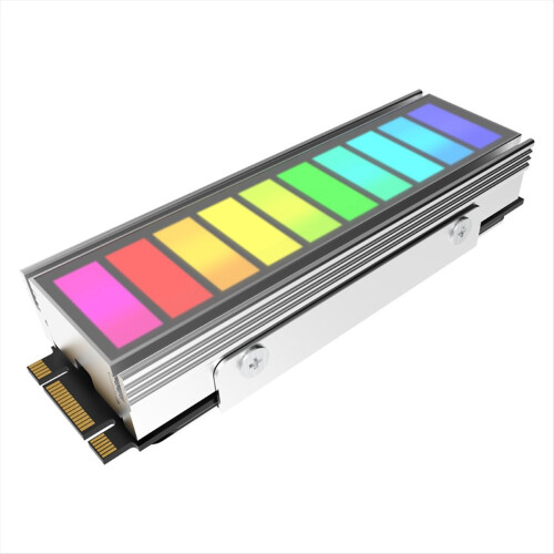 Ny 5V 3Pin ARGB Sync M.2 NVME SSD Køleplade M.2 SSD Køleplade Køler B